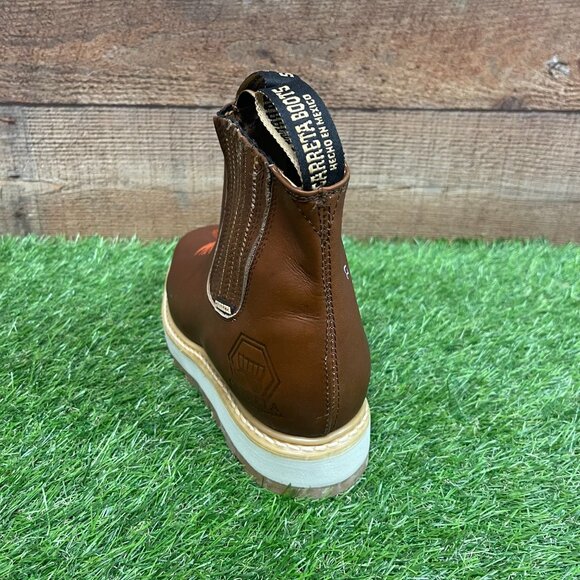 Men's work Strong Double Density Sole Half Boots Genuine Leather Square Toe 905 - Picture 3 of 8